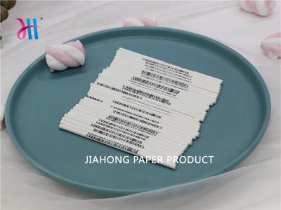 Impresión personalizada reciclable Código de barras Palitos de papel 3.5 * 100mm 