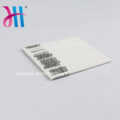 Palos de papel de código de barras de grado alimenticio ecológico Fabricación 3.85 * 76 mm
